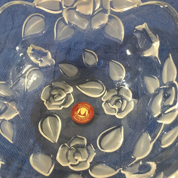 Crystal glass handle bowl. Walther glass West Germany. Vintage rare - Picture 2 of 5